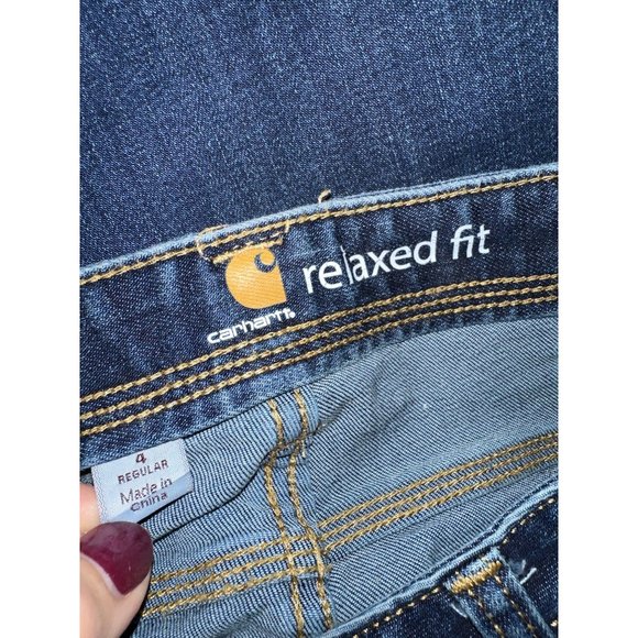 Carhartt Women's Relaxed Fit Mid-Rise Denim Jasper Jeans Size 4 - Picture 9 of 12